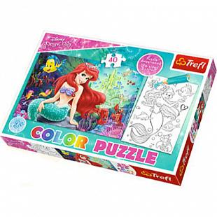Пазл двусторонний Русалочка Подводное царство 36513