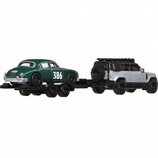 Машинка Hot Wheels Premium 2 шт. Jaguar MK1 + Land Rover Defender 110 (FLF56 JBM29)