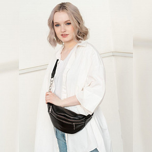 Поясная сумка женская Ors Oro OPS-0158 black
