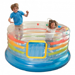 Надувной игровой центр-батут Intex Transparent Ring Bounce 182х86 см 48264NP
