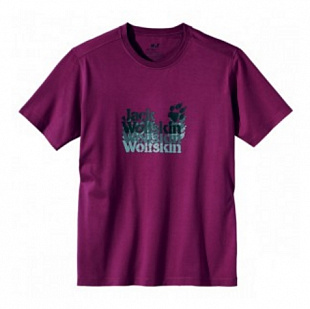 Футболка Jack Wolfskin Echo Logo T Men bordo