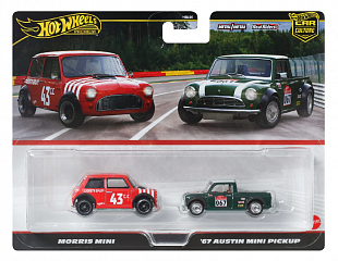 Набор машинок Hot Wheels Premium Car Culture Morris Mini & '67 Austin Mini Pickup (JBK97)