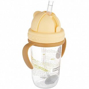 Поильник непроливающий Canpol babies Mountains с трубочкой и утяжелителем 270 мл 6+ (56/620_bei) beige