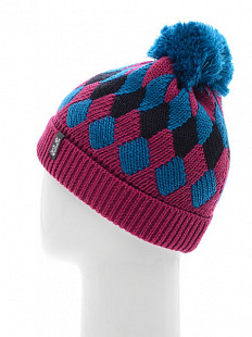 Шапка детская Jack Wolfskin Diamond Knit Cap K bordo/blue