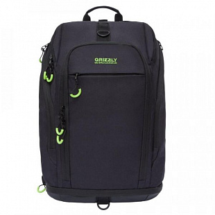 Рюкзак GRIZZLY RQ-906-1 black/lime