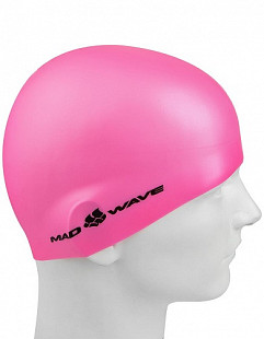 Шапочка для бассейна (плавания) взрослая Mad Wave Light pink