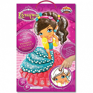 Набор для детского творчества Dalis Раскраска из пластилина Кукла Вика МС-204
