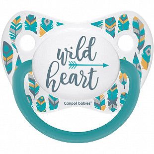 Пустышка Canpol babies Wild Nature Силиконовая Симметричная 0-6 мес. (23/288_tur) turquoise