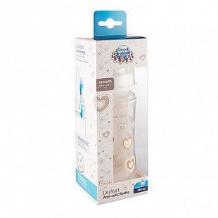 Антиколиковая бутылочка для кормления Canpol babies Easystart NEWBORN BABY с широким горлышком 240 мл., 3 мес.+ (35/217_bei) beige