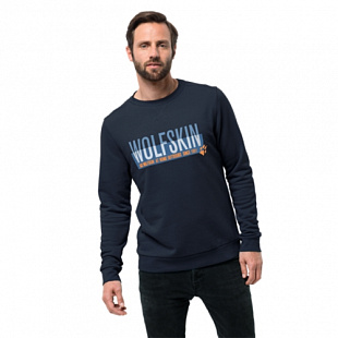 Пуловер мужский Jack Wolfskin Slogan Sweatshirt M night blue