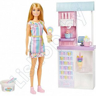 Игровой набор Barbie Магазин мороженого (HCN46)