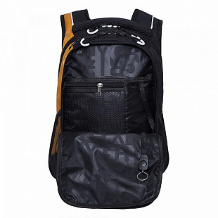 Рюкзак школьный GRIZZLY RU-138-2 /2 black/mango