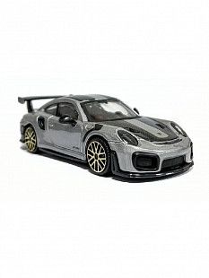 Машинка Bburago 1:43 Porsche 911 GT2 RS (18-30000/18-30388) silver/black