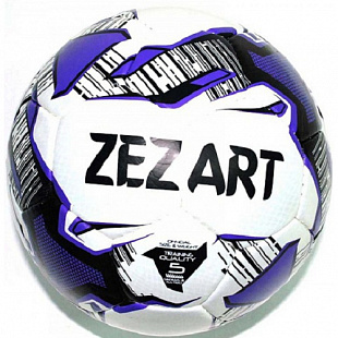 Мяч футбольный Zez Sport 0052 Blue/Black/White 5р.