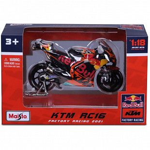 Мотоцикл Maisto 1:18 Red Bull KTM Factory Racing 2023 (34393) #33 (Brad Binder)