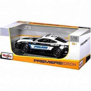 Масштабная модель автомобиля Maisto 1:18 Форд Мустанг (36203) white/black