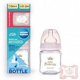 Набор Canpol babies Бутылочка пластиковая с широким горлышком 120 мл. + пустышка силиконовая симметричная Sleepy Koala (0310mix_dream_pink)