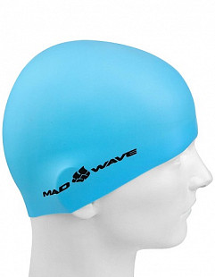 Шапочка для бассейна (плавания) взрослая Mad Wave Light голубая