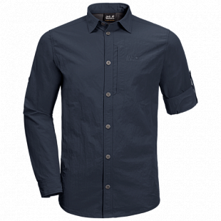Рубашка мужская Jack Wolfskin Lakeside Roll-Up Shirt M night blue
