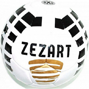 Мяч футбольный Zez Sport 0075 White/Black/Gold 5р.