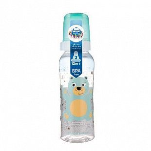 Бутылочка для кормления Canpol babies Cute Animals с узким горлышком 250 мл., 12+ мес. (11/841) turquoise