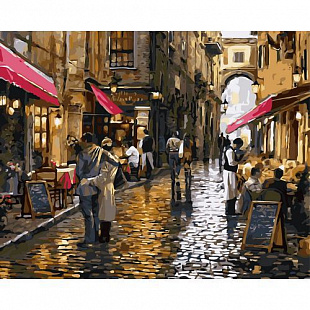 Картина по номерам Picasso У входа в ресторан PC4050149