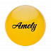 Мяч для художественной гимнастики Amely с блестками AGB-102 15 см yellow