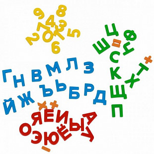 Набор Полесье Первые уроки 33 буквы + 10 цифр + 5 знаков 70296