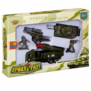 Набор YAKO инерционных машин и солдатиков, серия "Армия и флот" M7098