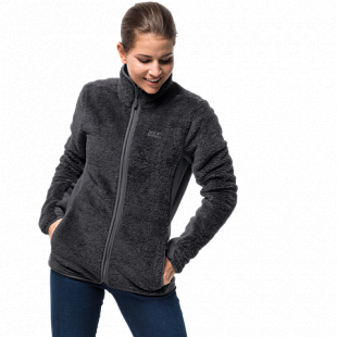 Джемпер женский Jack Wolfskin Pine Leaf Jacket Women ebony stripes