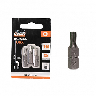 Насадка Gepard Torx T40 25мм 3шт (GP3514-25