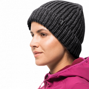 Шапка женская Jack Wolfskin Wintertide Cap Women dark grey