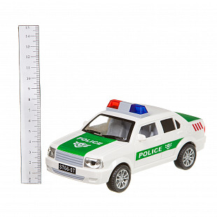 Инерционная машина YAKO police из серии "На земле, В небе, На море" M9582 white/green