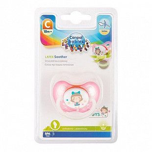 Пустышка Canpol babies Toys Латексная Ортодонтическая 18+ мес. (23/261) pink