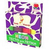Тесто для лепки "Тесто-пластилин" Неон 4 цвета GG27-4