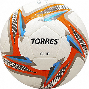 Мяч футбольный Torres Club 5р F31835 Beige/Orange/Grey