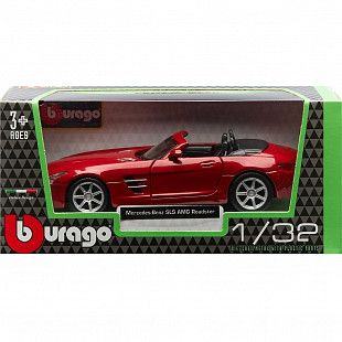 Коллекционная машина Bburago 1:32 Mercedes-Benz SLS AMG Cabrio (18-43035) Red