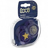 Пустышка силиконовая LOVI  Stardust симметричной формы, динамическая, 3-6 мес., 2шт. (22/893_violet)