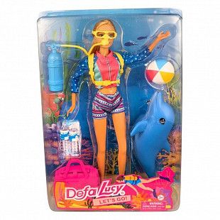 Игровой набор Defa "Кукла-дайвер с дельфином"  в ассортименте 8472