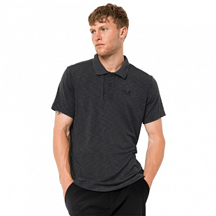 Рубашка поло мужская Jack Wolfskin Travel Polo Men black