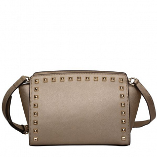 Женская сумка из кожи Pola 9009 light gold