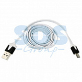 USB кабель универсальный Rexant microUSB шнур плоский 1 м white 18-4274