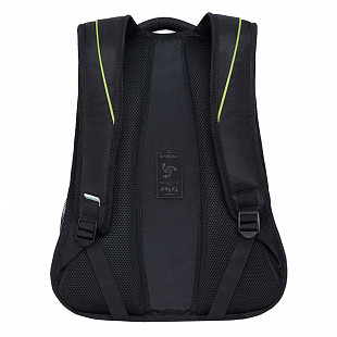 Рюкзак городской GRIZZLY RU-138-3 /1 black/light green
