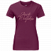 Футболка женская Jack Wolfskin Brand T W wild berry