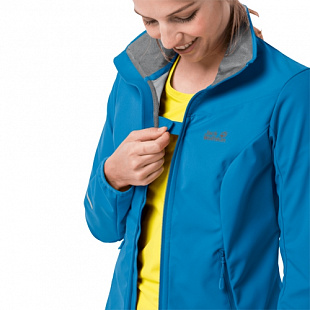 Куртка ветрозащитная женская Jack Wolfskin Delta Tour Jkt W brilliant blue