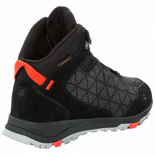Ботинки женские Jack Wolfskin Activate Xt Texapore Mid W black / orange coral