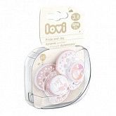 Пустышка силиконовая LOVI Pride&Joy симметричной формы, динамическая, 3-6 мес., 2 шт. (22/845girl)