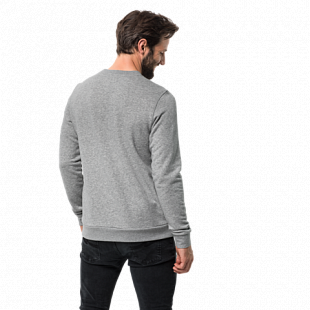 Пуловер мужский Jack Wolfskin Slogan Sweatshirt M light grey