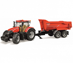 Трактор Bruder Case IH Optum 300 CVX с прицепом Krampe Tandem-Halfpipe 03199