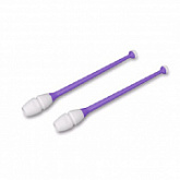 Булавы для художественной гимнастики Indigo вставляющиеся 45 см white/purple